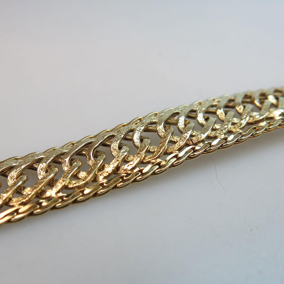 Italian 14k Yellow Gold Strap Bracelet