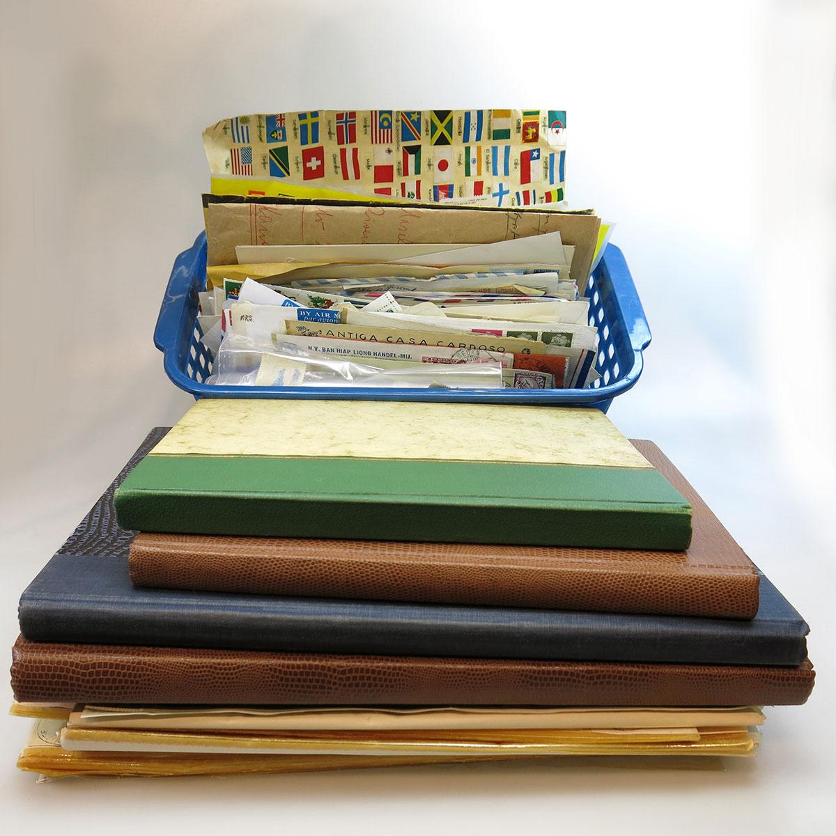 Quantity Of Stamps And Stamp Albums