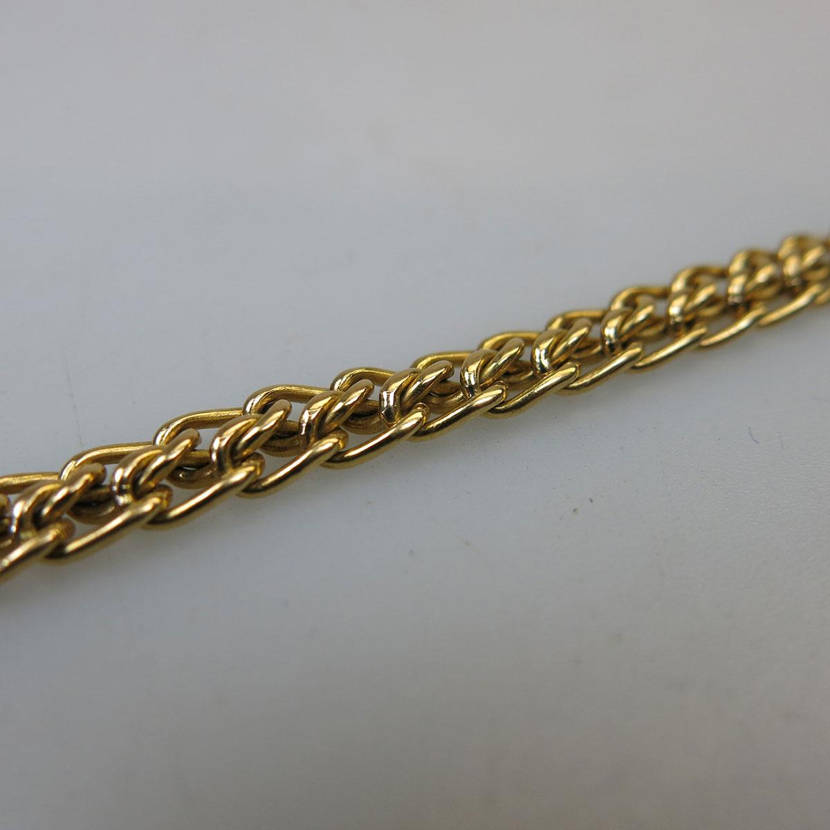 18k Yellow Gold Double Curb Link Bracelet