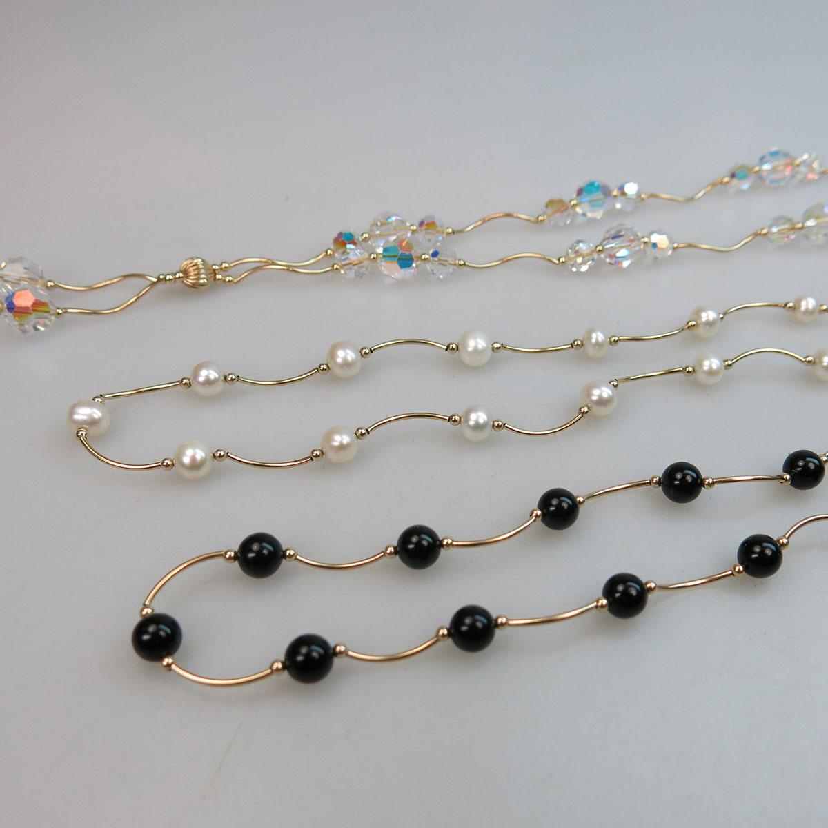 3 x 14k Yellow Gold Necklaces