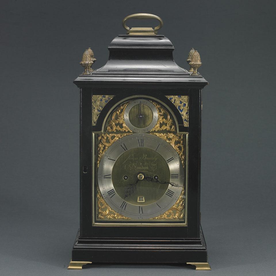 George III Ebonised Repeating Bracket Clock, James Brearly of London, c.1780
