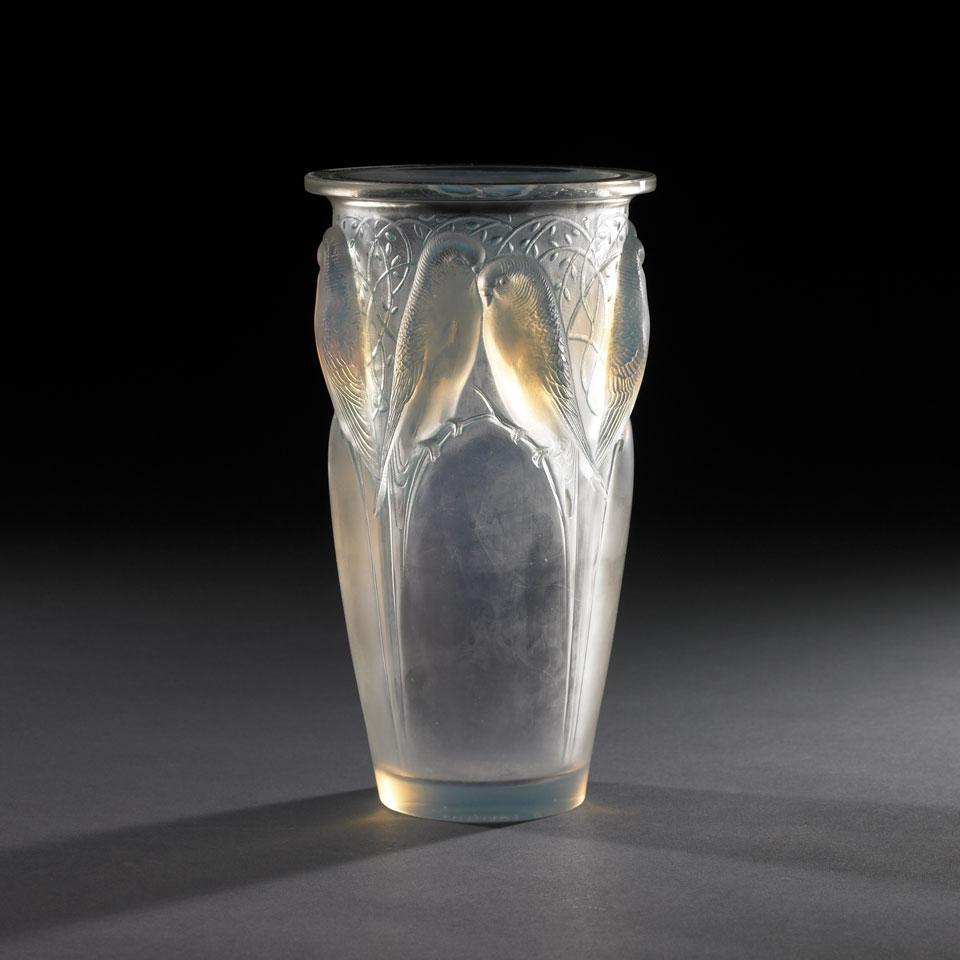 ‘Ceylan’, Lalique Opalescent Glass Vase, c.1930
