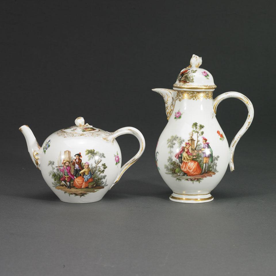 ‘Meissen’ Teapot and Coffee Pot, late 19th century