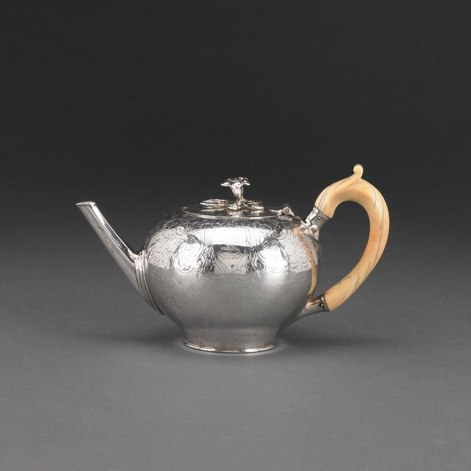 Victorian Silver Small Teapot, Francis Dexter, London, 1845