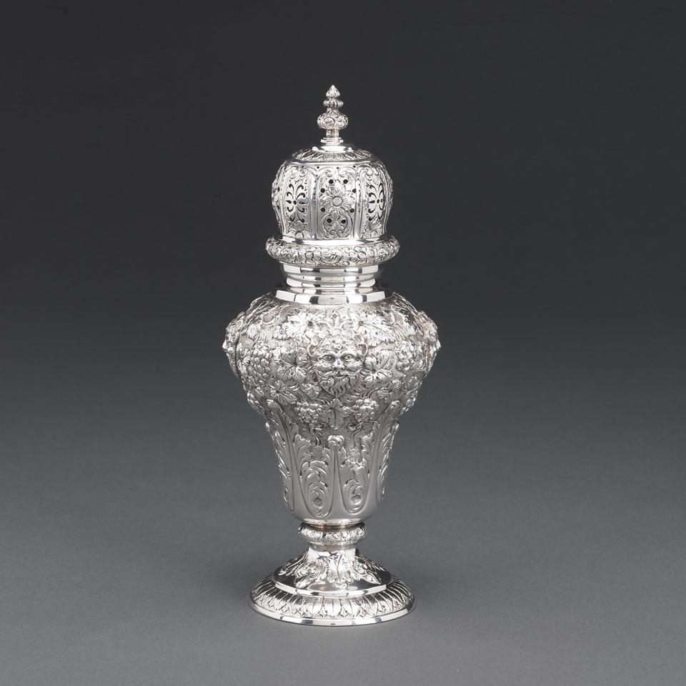 Late Victorian Silver Sugar Caster, Wakely & Wheeler, London, 1900