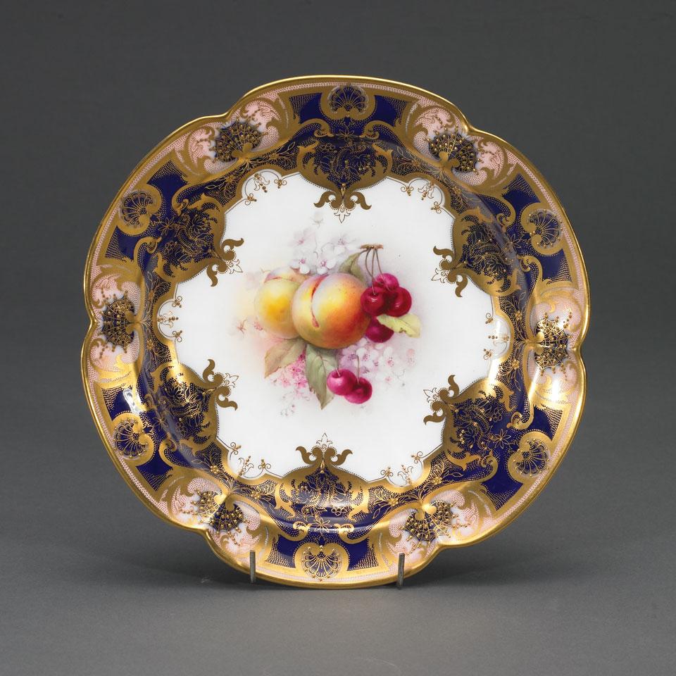 Royal Worcester Fruit Decorated Shallow Bowl, 1912