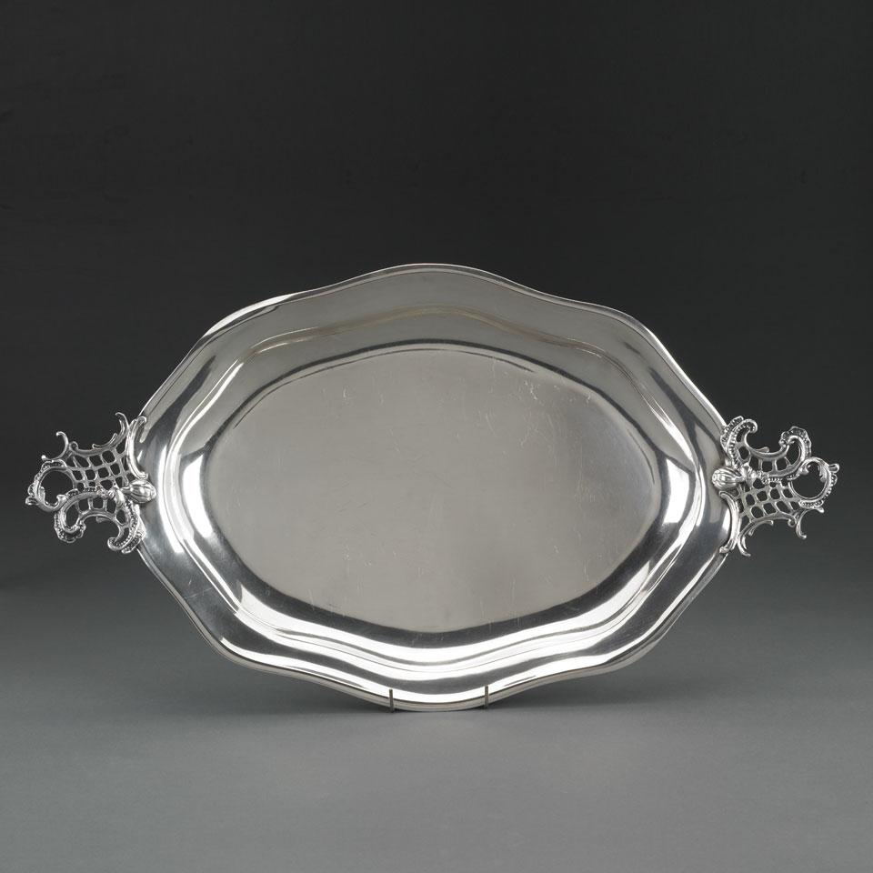 Italian Silver Oval Platter, Turin, 19th century