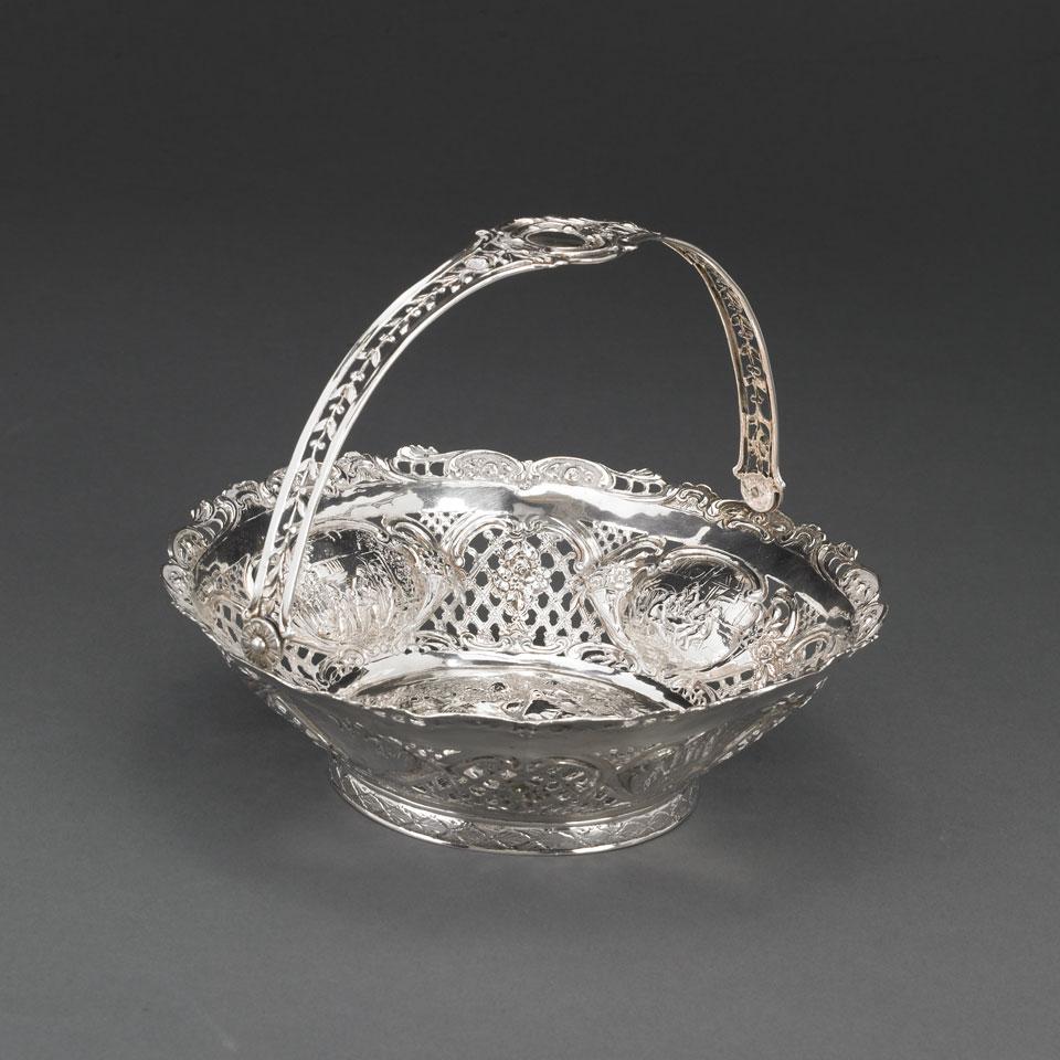 German Silver Cake Basket, c.1900