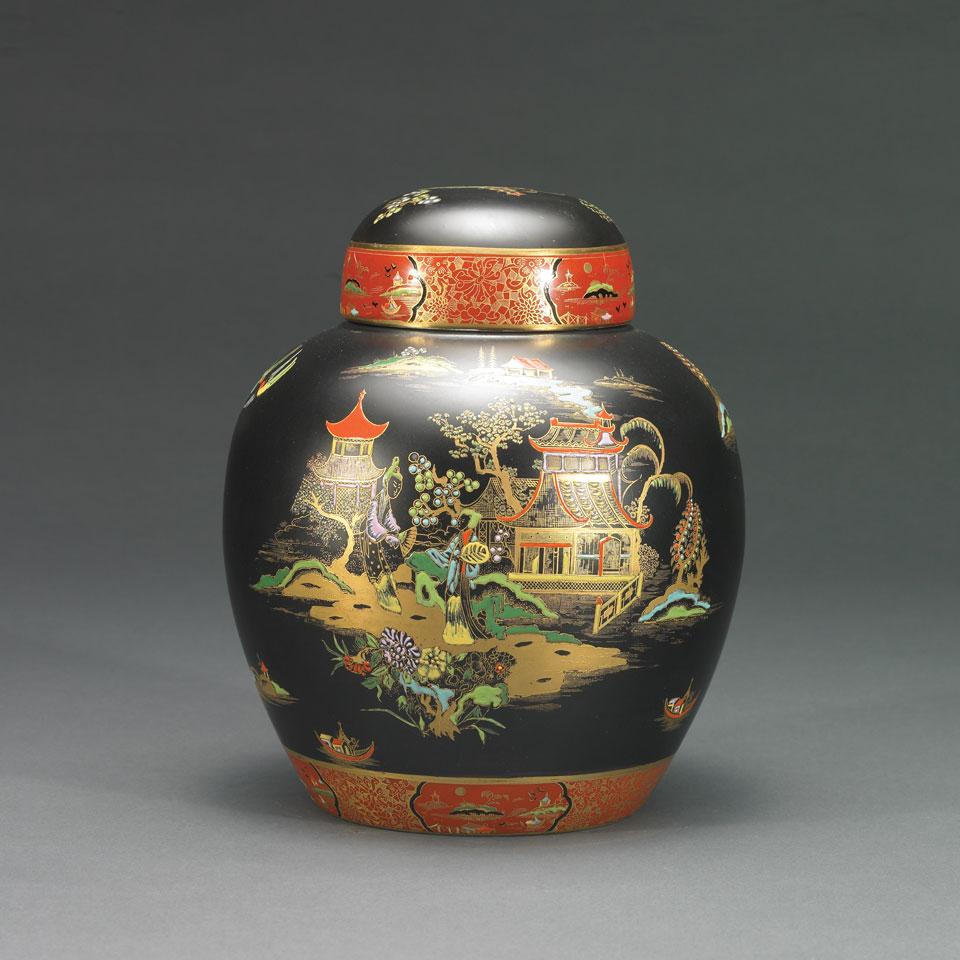 Carlton Ware Chinoiserie Covered Ginger Jar, c.1925