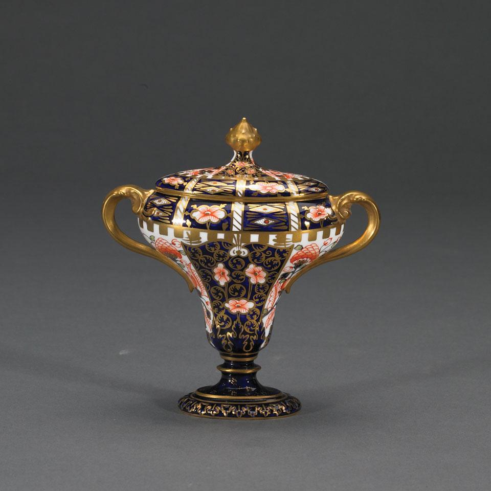 Royal Crown Derby Imari Pattern Small Covered Urn, 1914