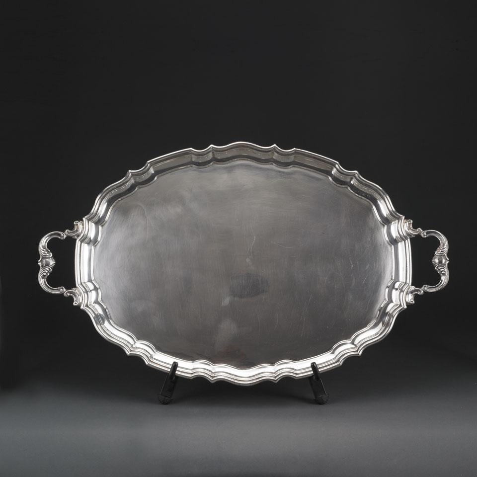 Canadian Silver Two-Handled Serving Tray, Henry Birks & Sons, Montreal, Que., 1960