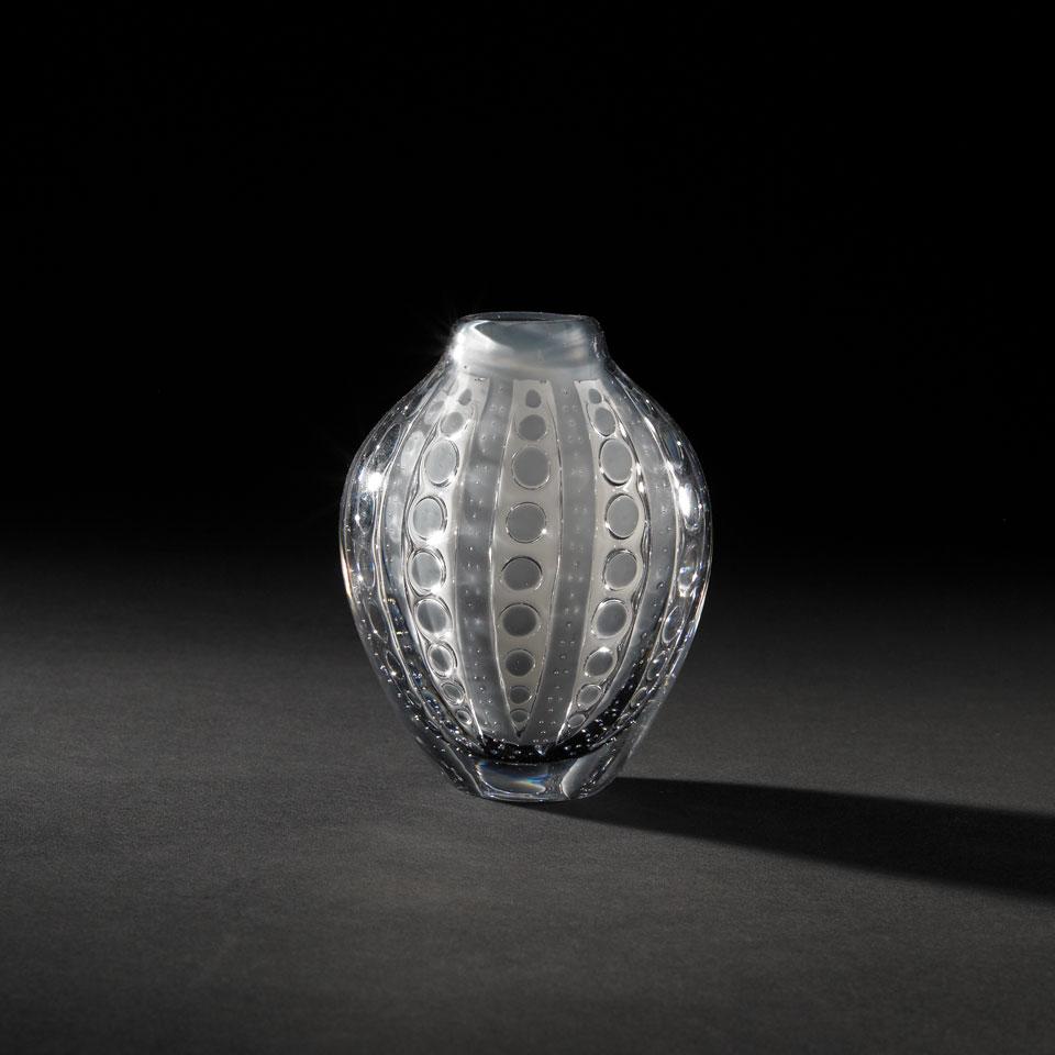Orrefors ‘Ariel’ Glass Vase, Edvin Ohrstrom, c.1957