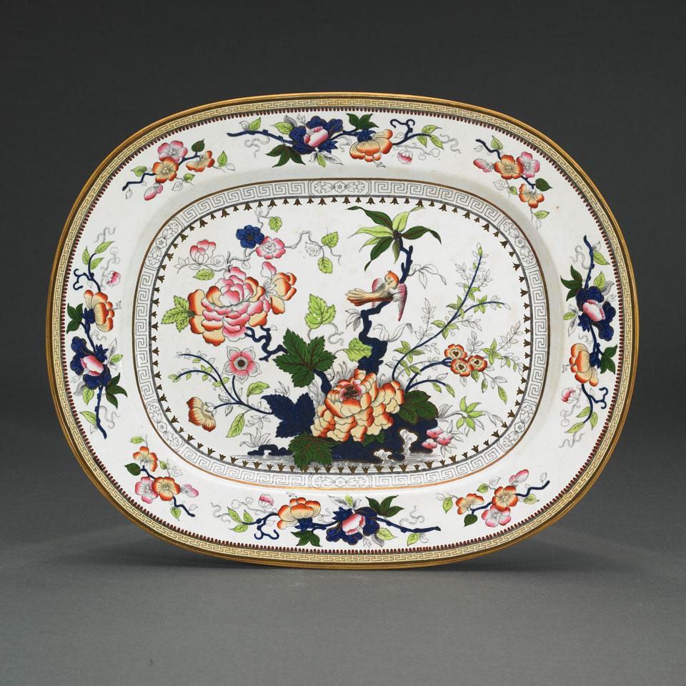 English Ironstone Oval Platter, second quarter of the 19th century