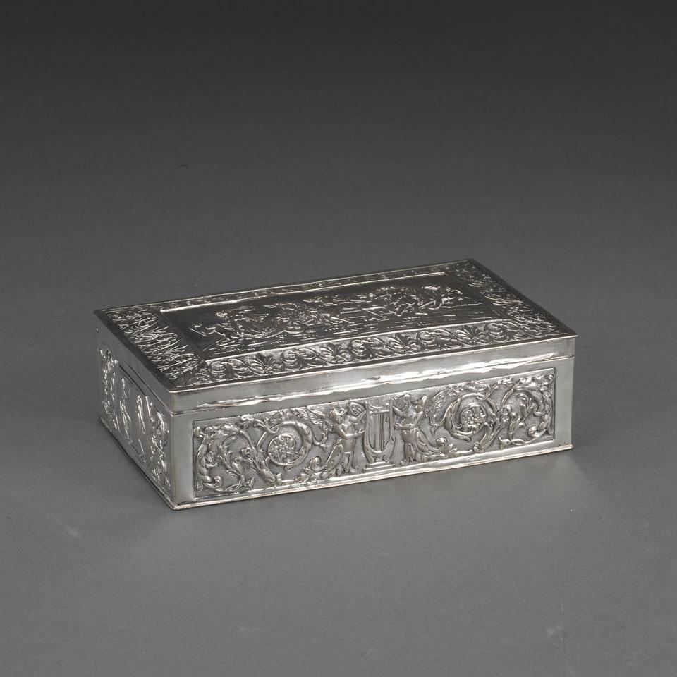 German Silver Rectangular Box, early 20th century