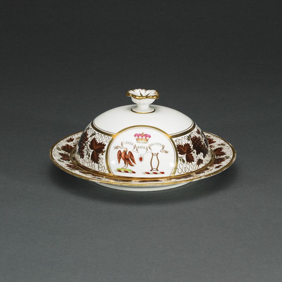 Barr, Flight and Barr Worcester Armorial Covered Muffin Dish, c.1807-13