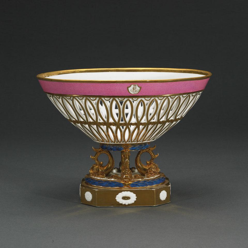 Continental Porcelain Centrepiece, probably Russian, late 19th century