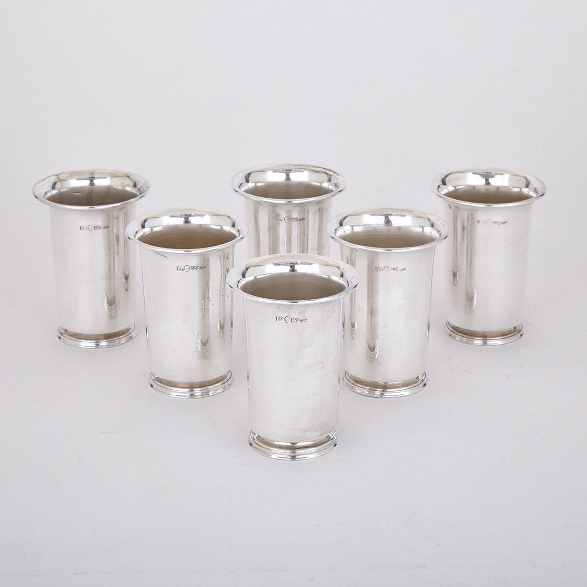 Set of Six Italian Silver Julep Cups, Brandimarte s.r.l., Firenze, Mid-20th Century