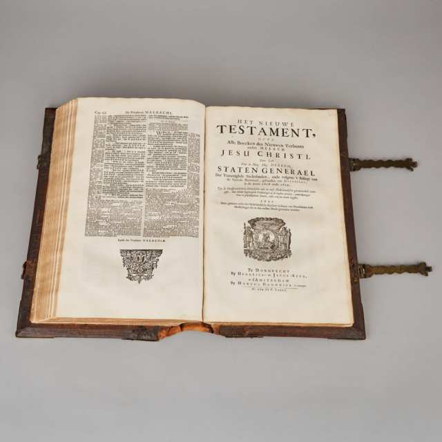 Large Dutch Brass Mounted Bible, Hendrick and Jacob Keur, Amsterdam, 1682
