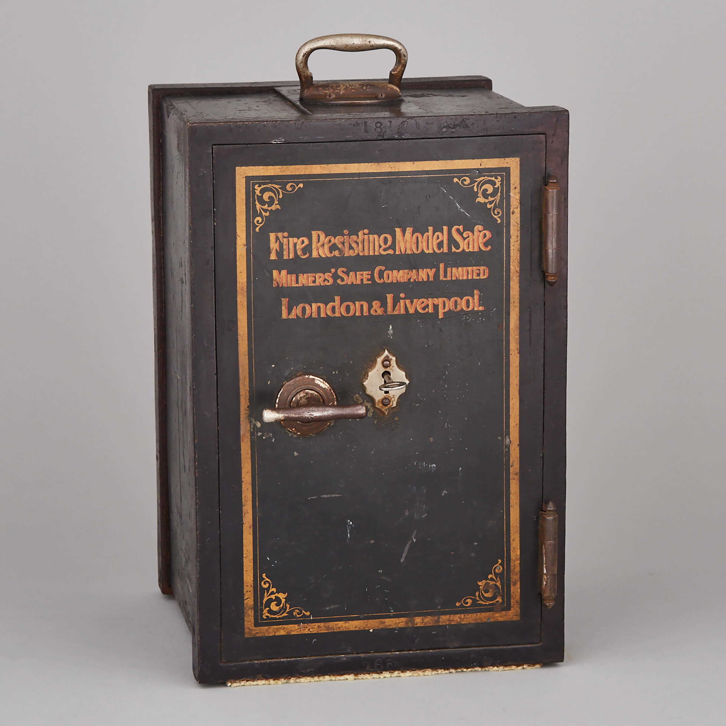 Milner’s Safe Company, London & Liverpool,  Painted Iron Portable Safe, 19th century