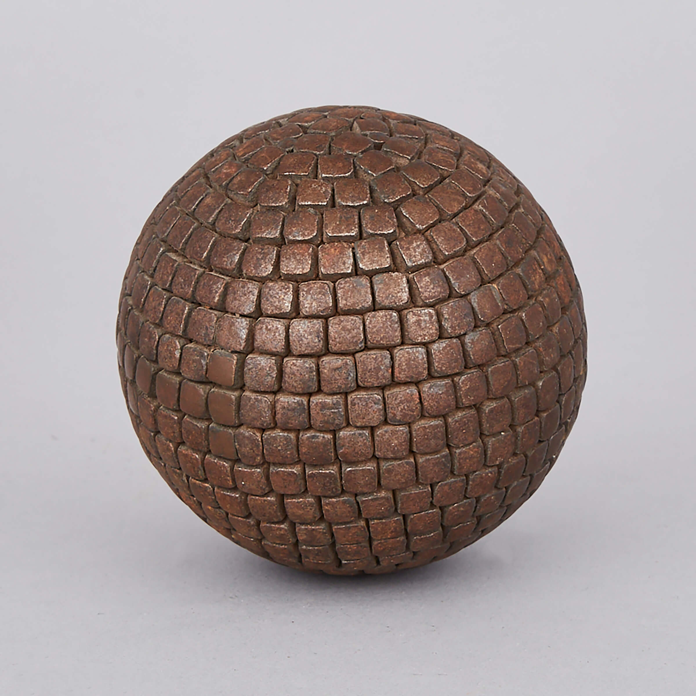 Iron Hobnail Studded Ball, 19th century