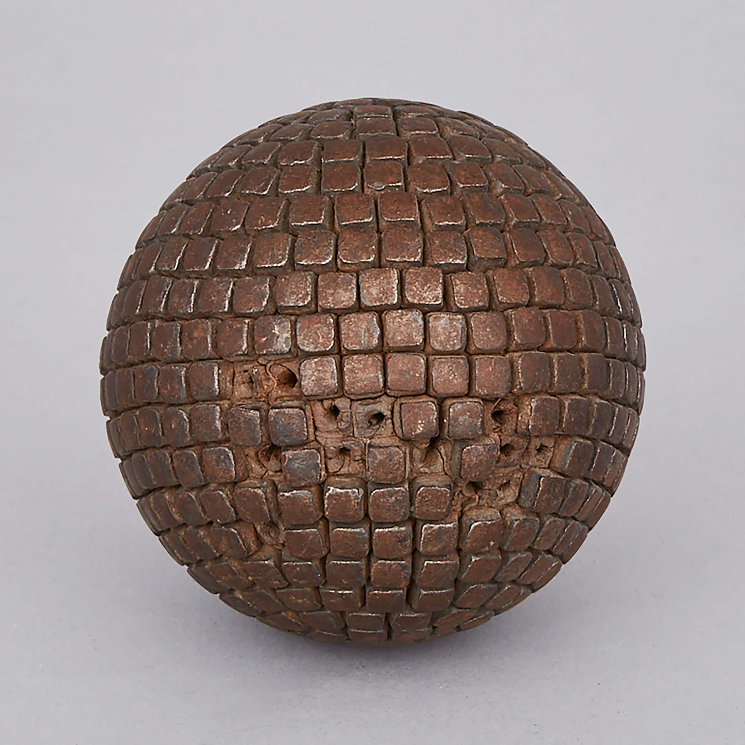 Iron Hobnail Studded Ball, 19th century
