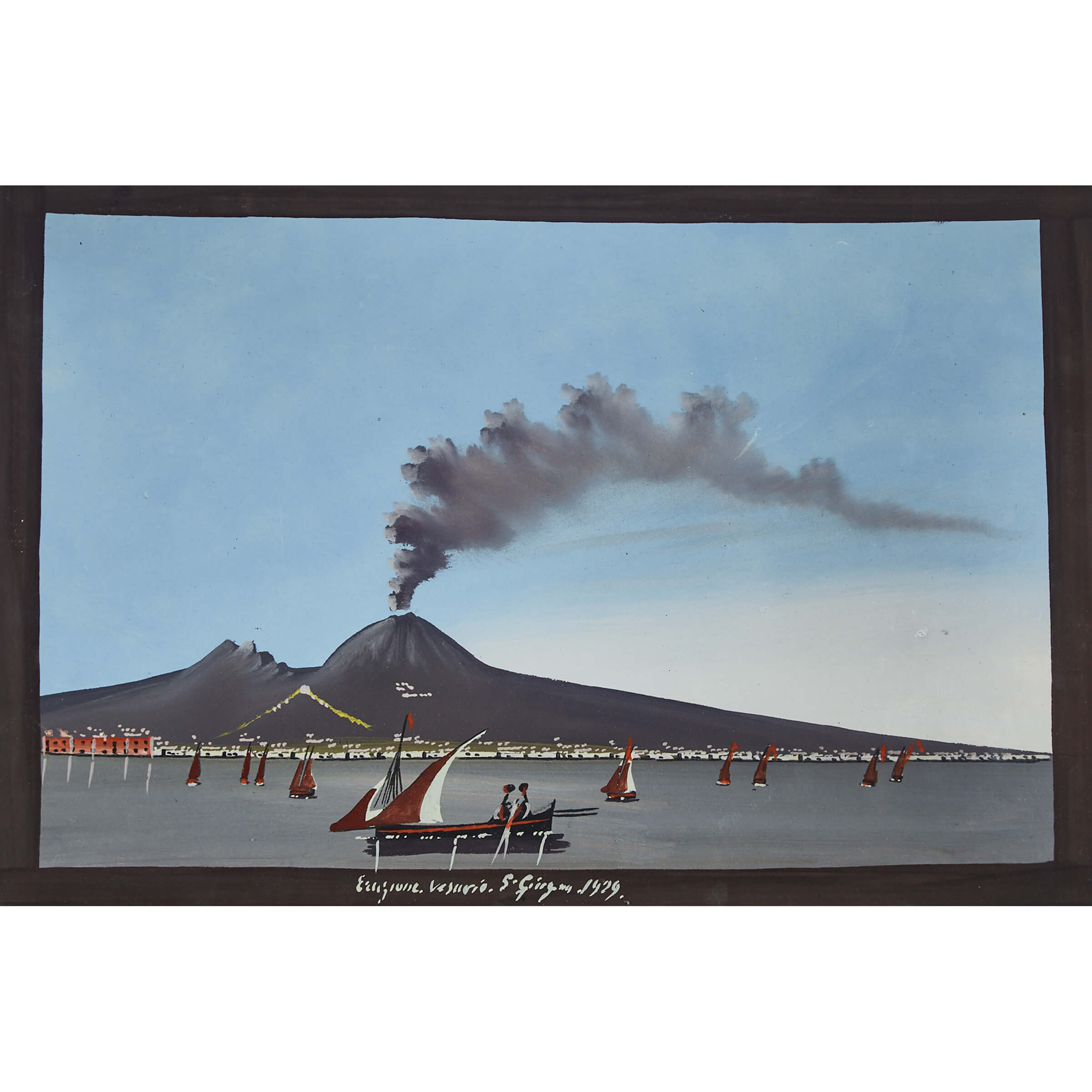 Neapolitan School View of an Eruption of Vesuvius, 1929