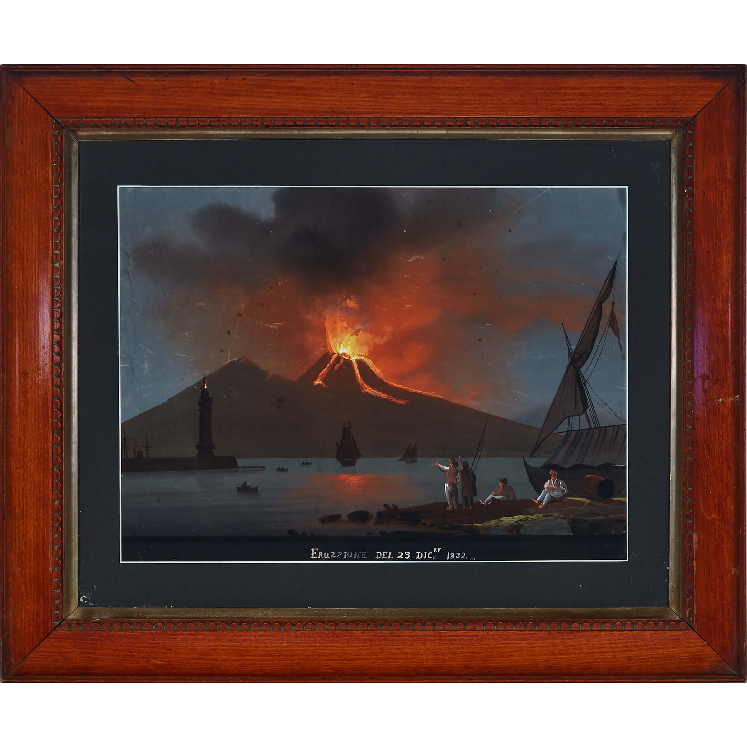 Neapolitan School Night View of an Eruption of Vesuvius, c.1832
