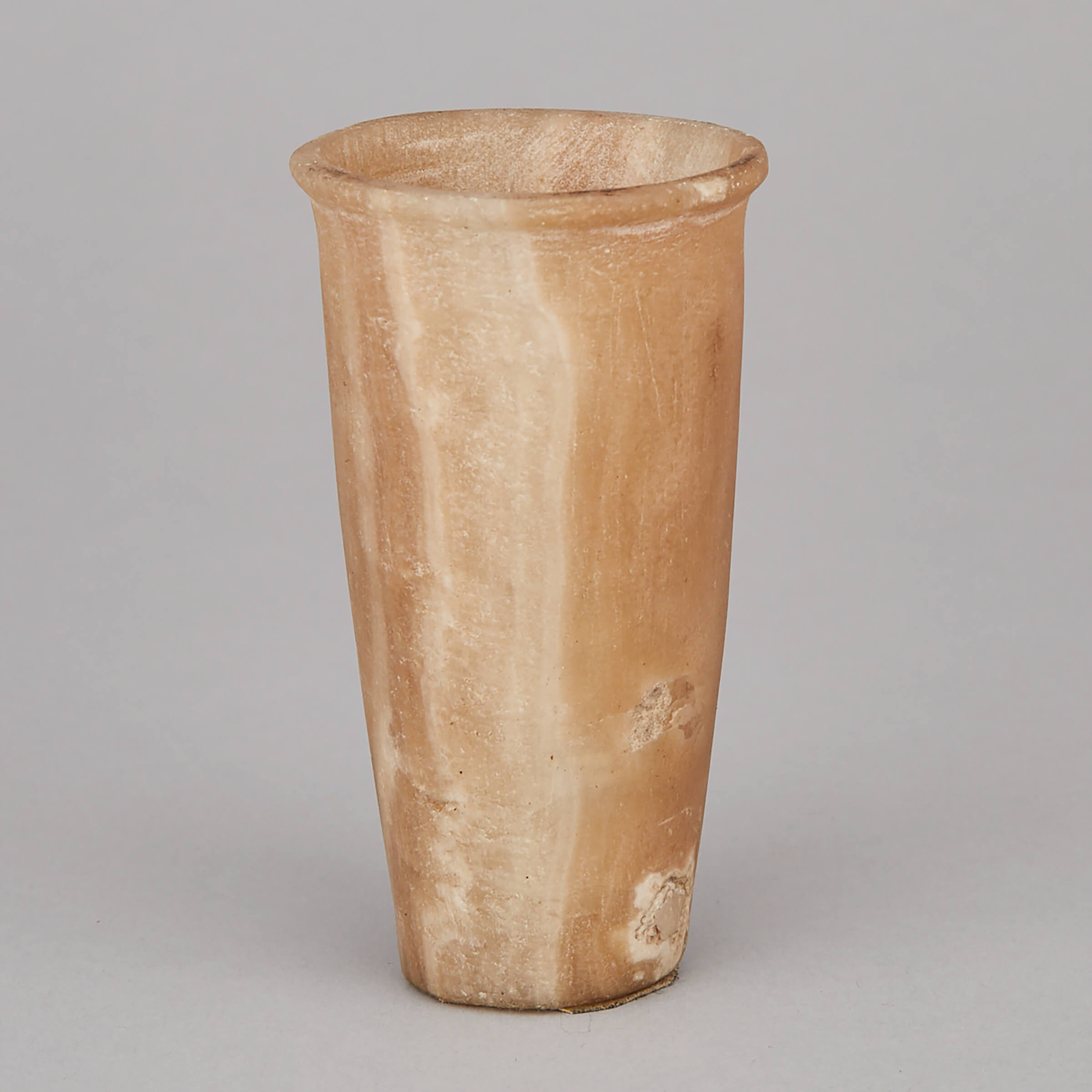 Egyptian Turned Alabaster Unguent Jar, Middle Kingdom, 2050-1710 BC 