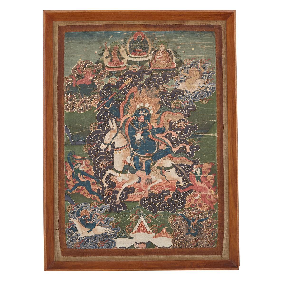 Thangka of Palden Lhamo, Tibet, 18th Century