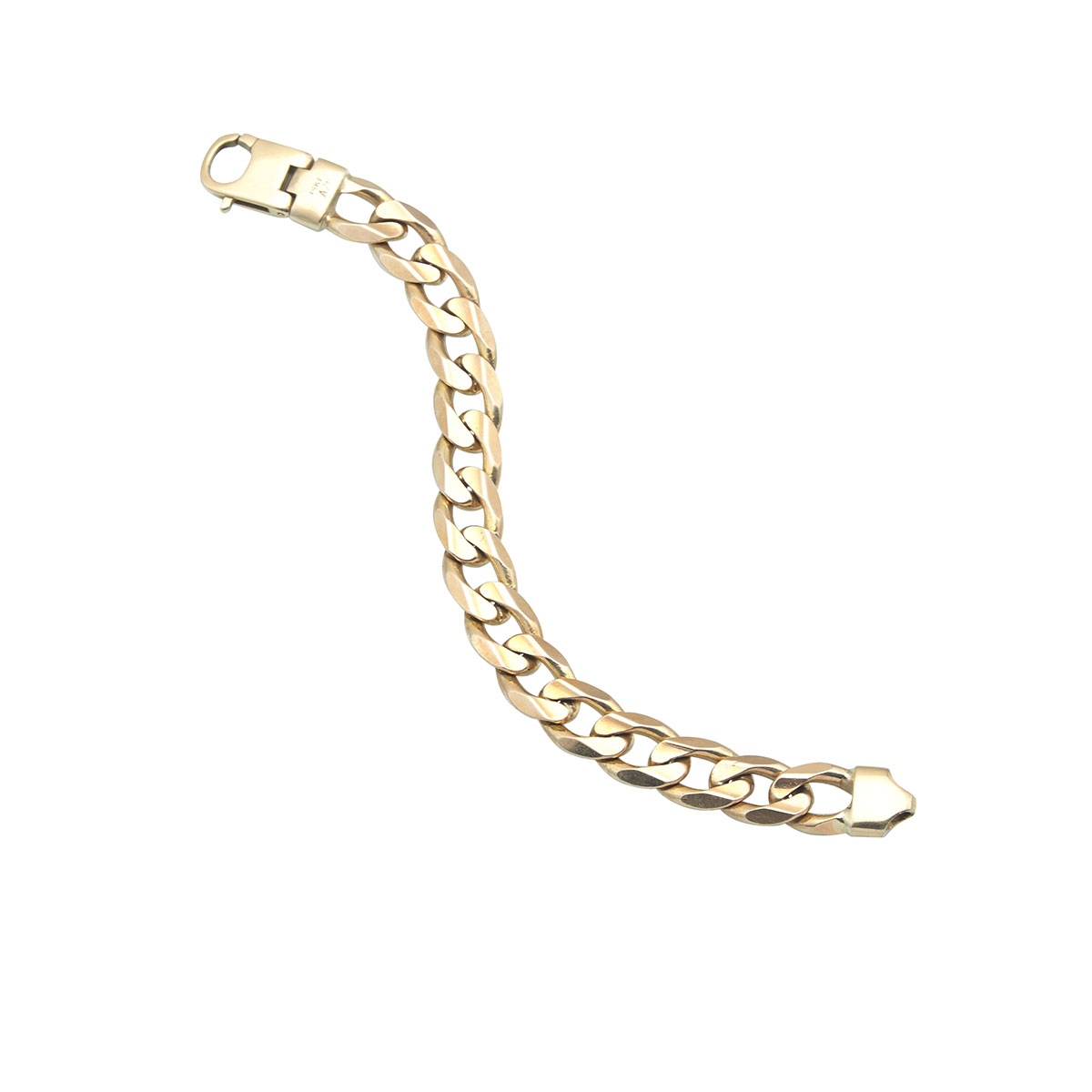 Italian 14k Yellow Gold Curb Link Bracelet