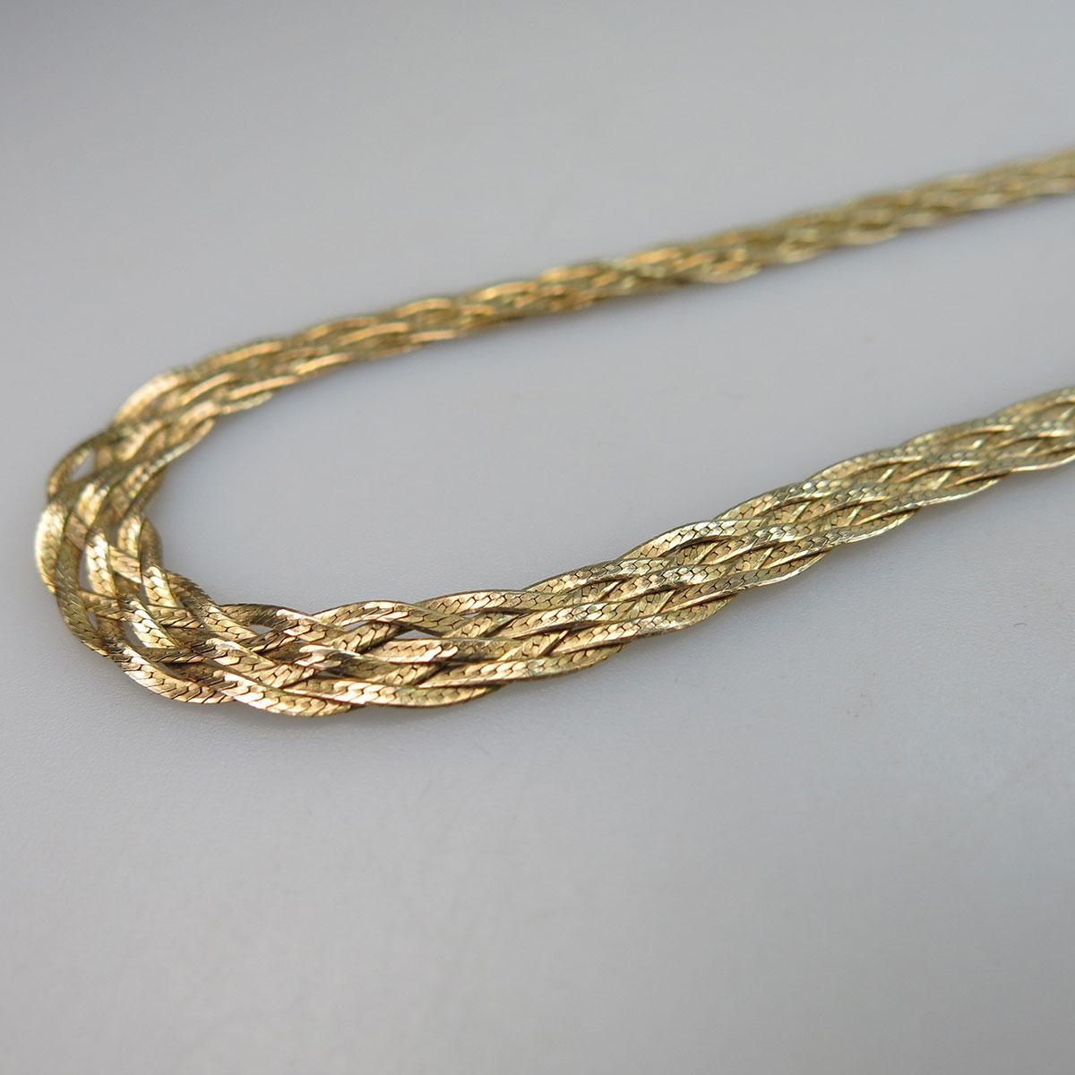 Italian 14k Gold Braided Chain