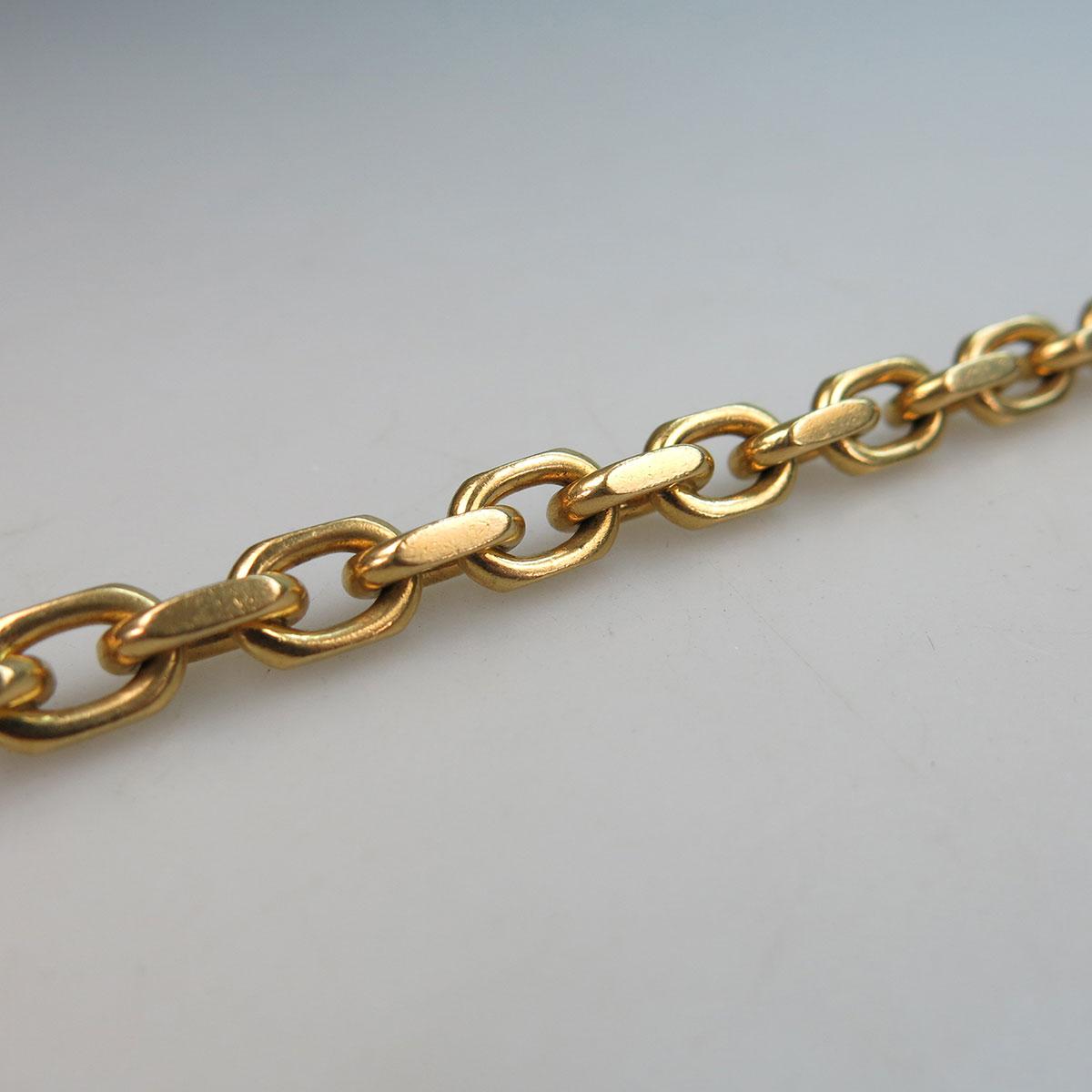 18k Yellow Gold Oval Link Bracelet