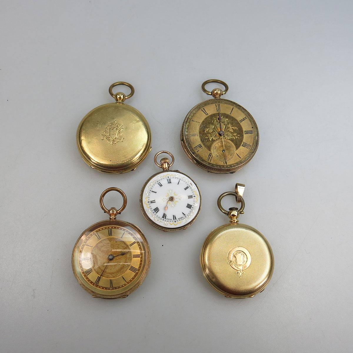 5 Various Lady’s Pocket Watches