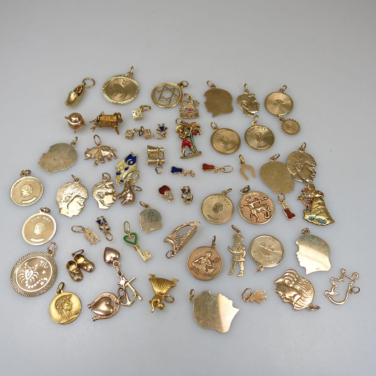 55 Various Gold Charms