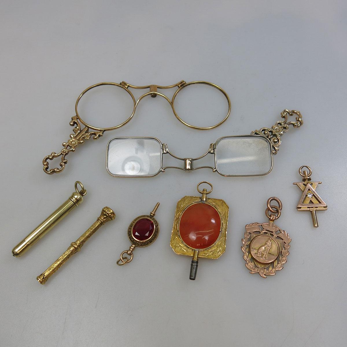 Small Quantity Of Gold Jewellery And Accessories