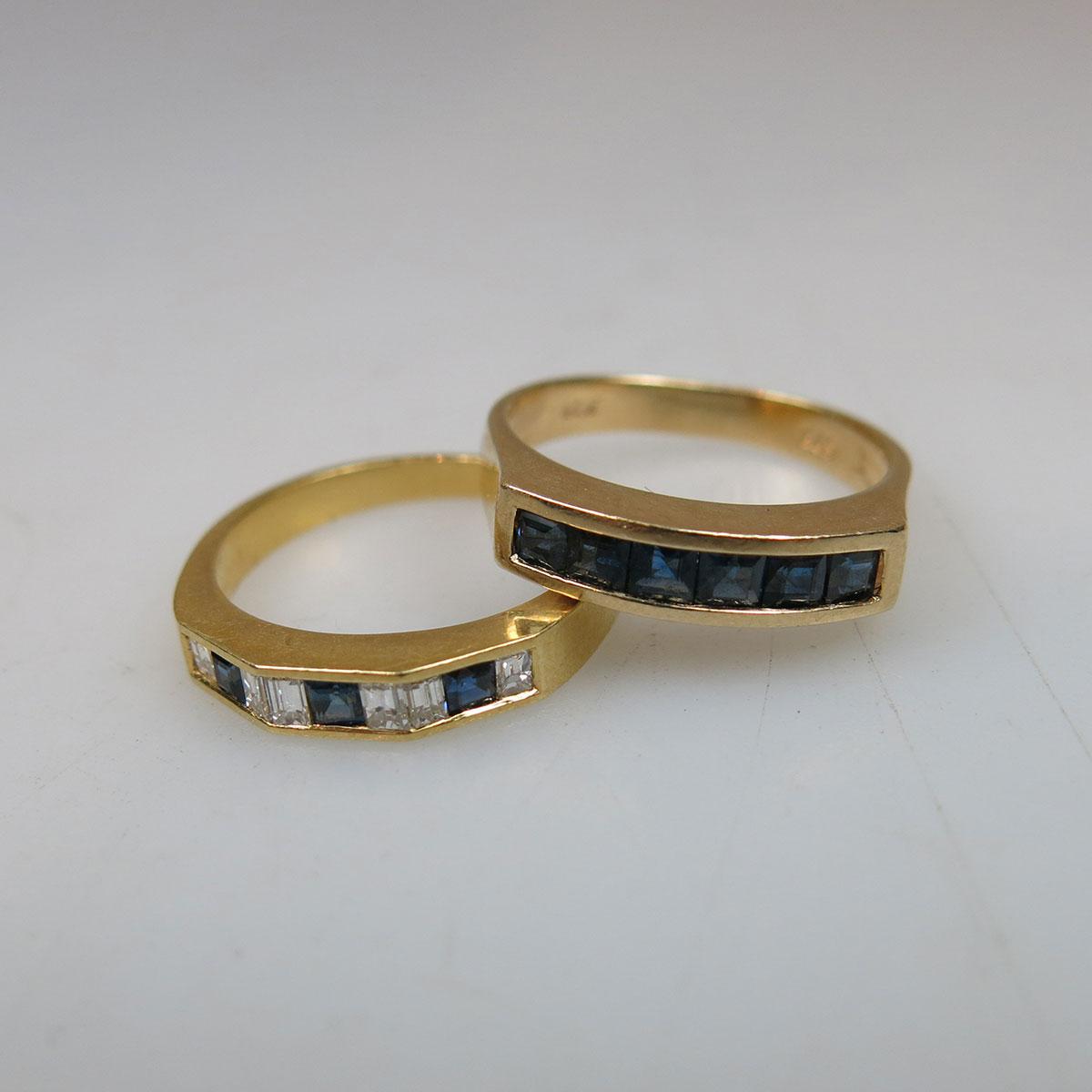 2 x 14k Yellow Gold Bands