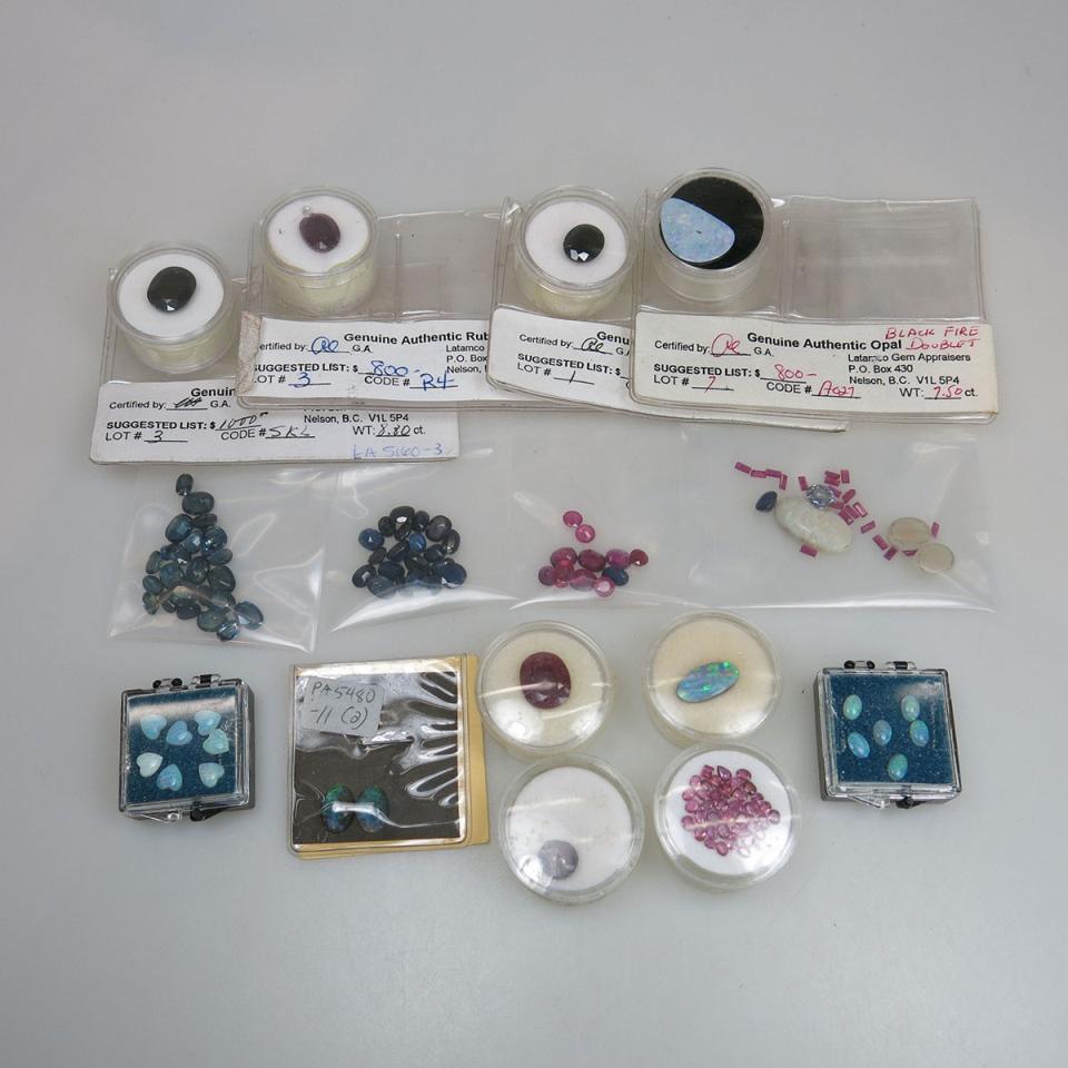 Quantity Of Unmounted Rubies, Sapphires & Opals