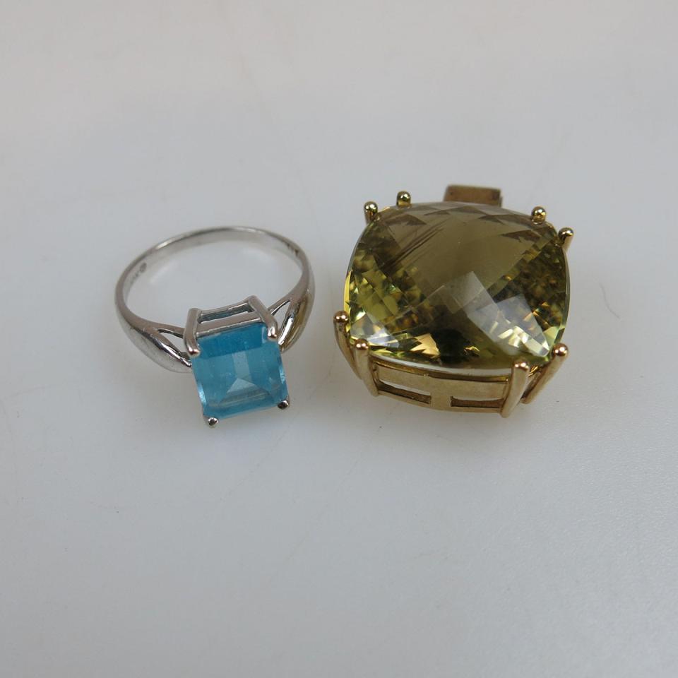 10k Gold Pendant And Ring 