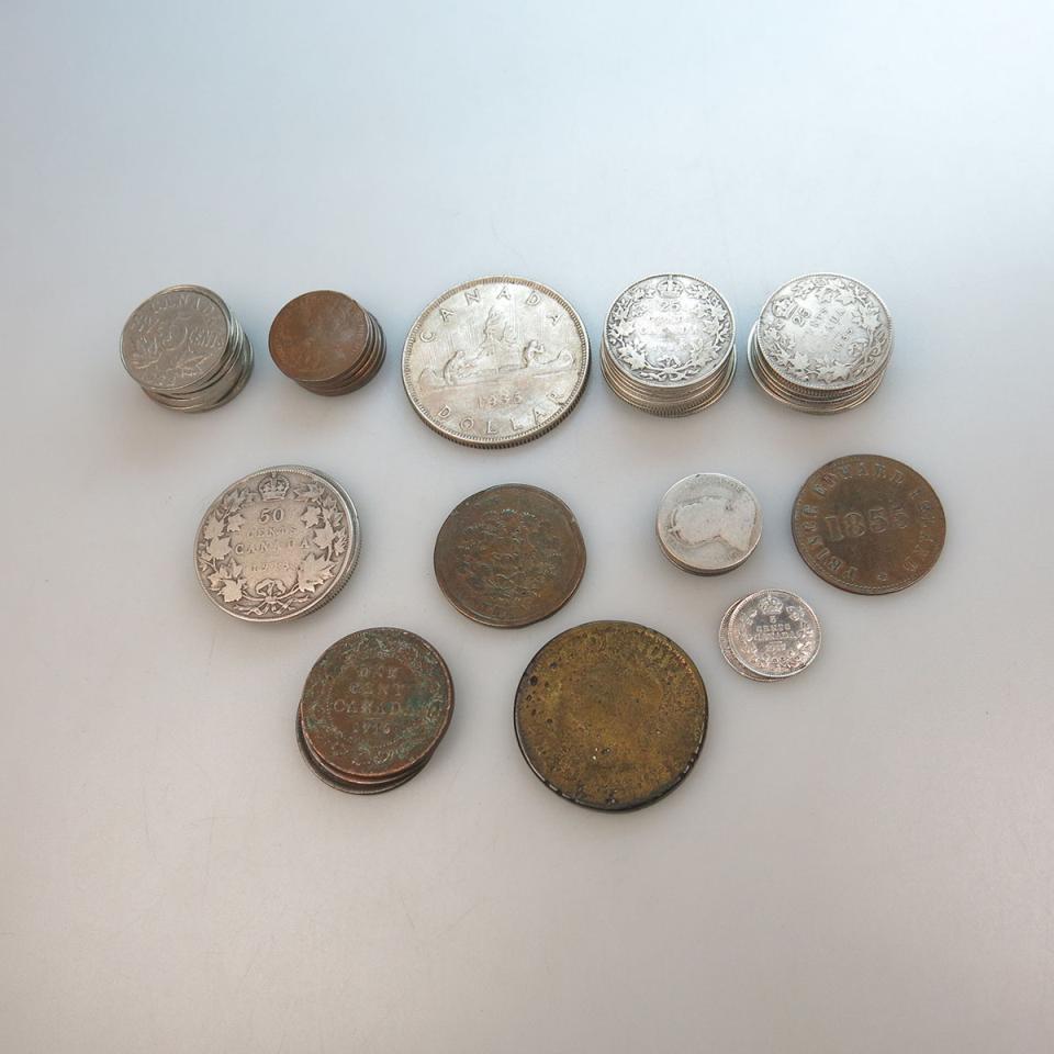 Small Quantity Of Various Canadian Coins