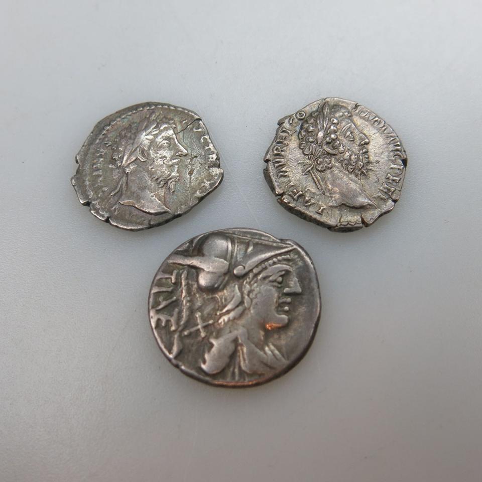 Three Roman Denarius