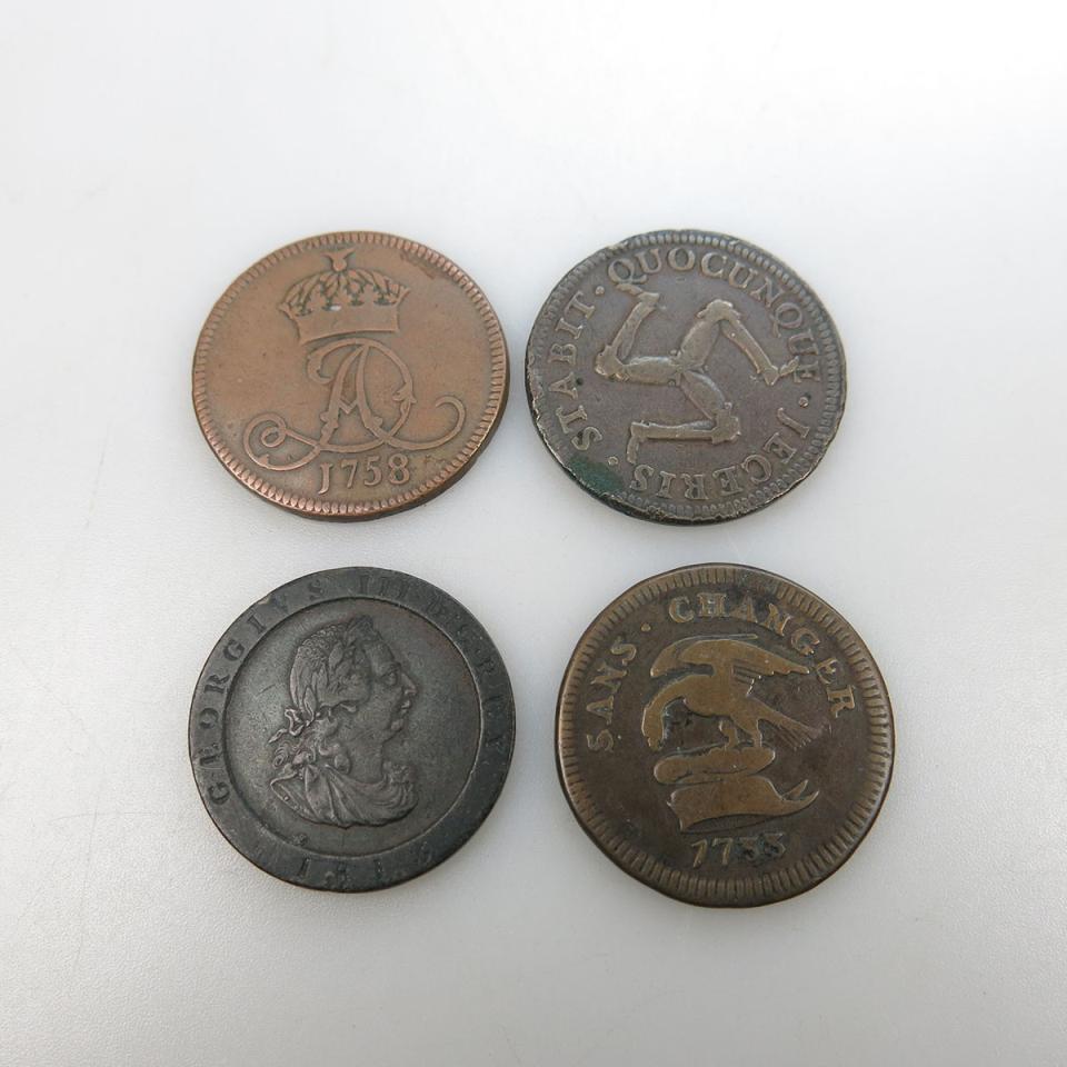 Four Manx Pennies