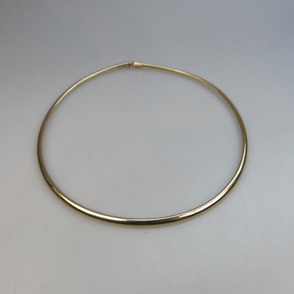 Italian 14k Yellow Gold Collar Necklace