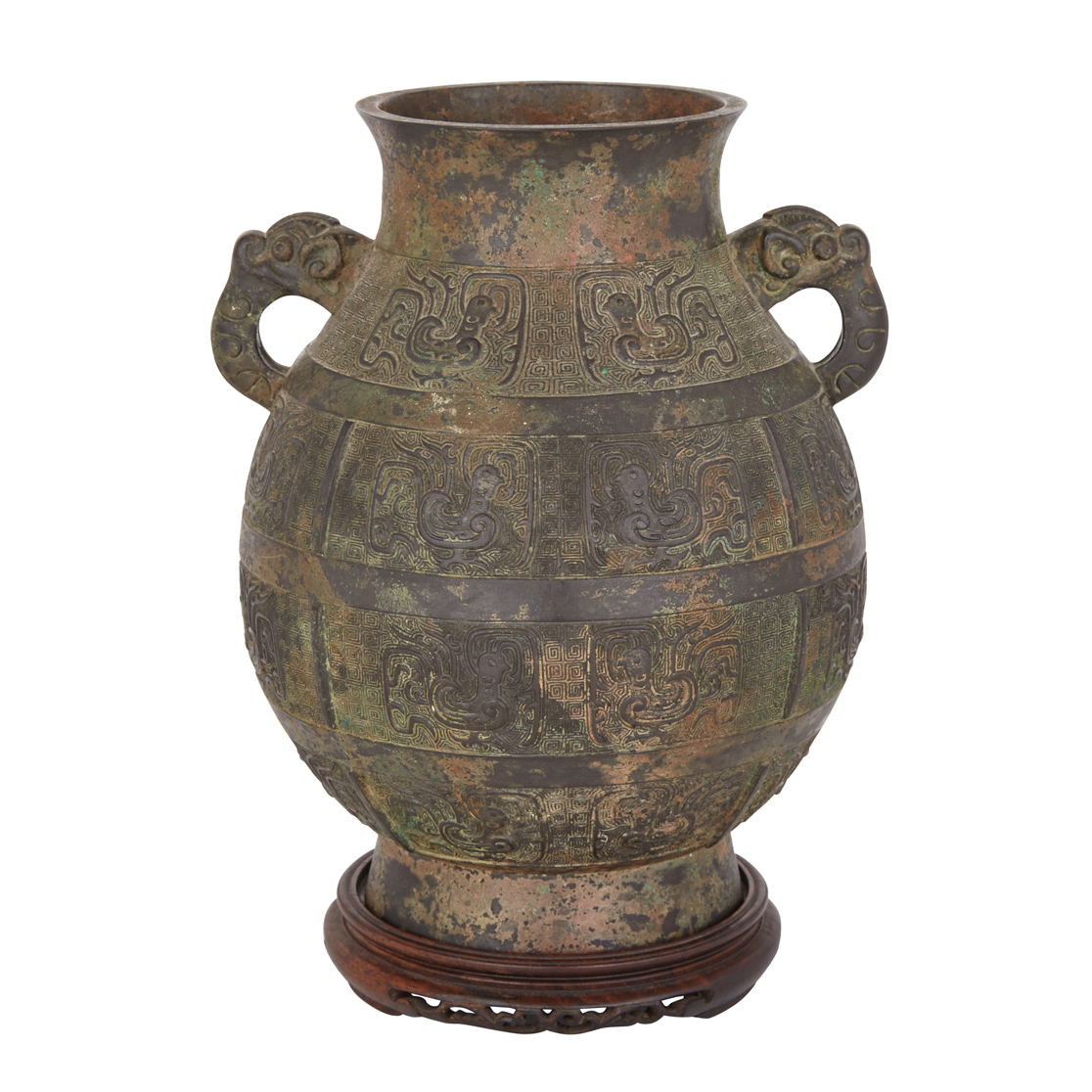 Archaic Bronze Hu Vase