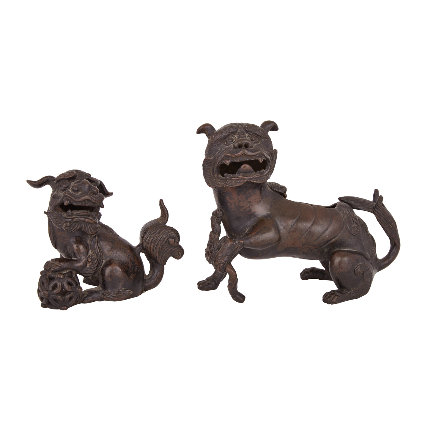 Two Bronze Lions, Ming Dynasty (1368-1644) 