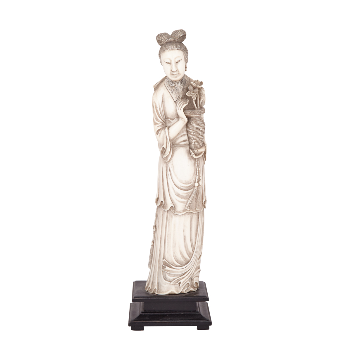 Ivory Figure of Lady with a Basket, Circa 1920’s