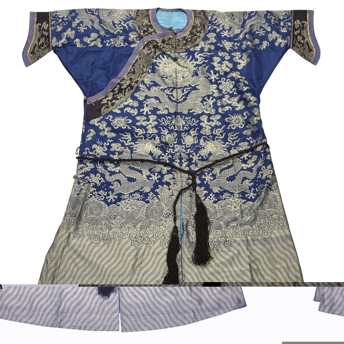 Blue Ground Dragon Robe, Qing Dynasty