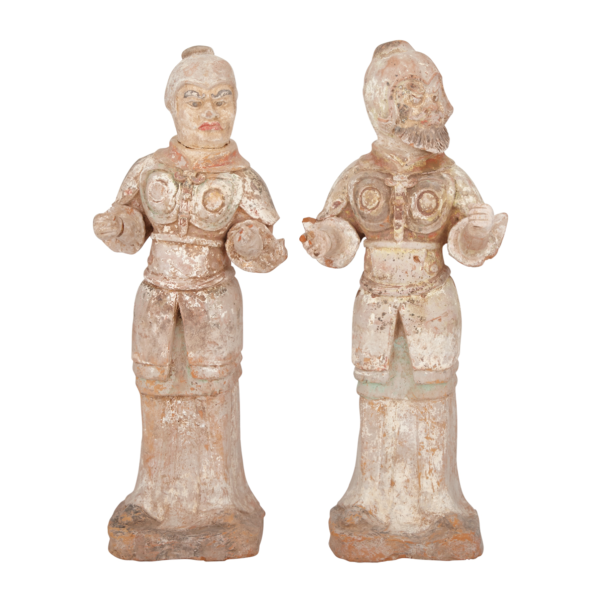 Pair of Tang Style Figures of Warriors