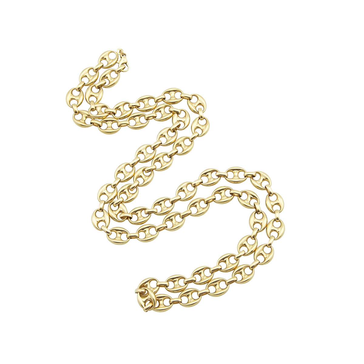 Italian 18k Yellow Gold Gucci-Style Link Chain