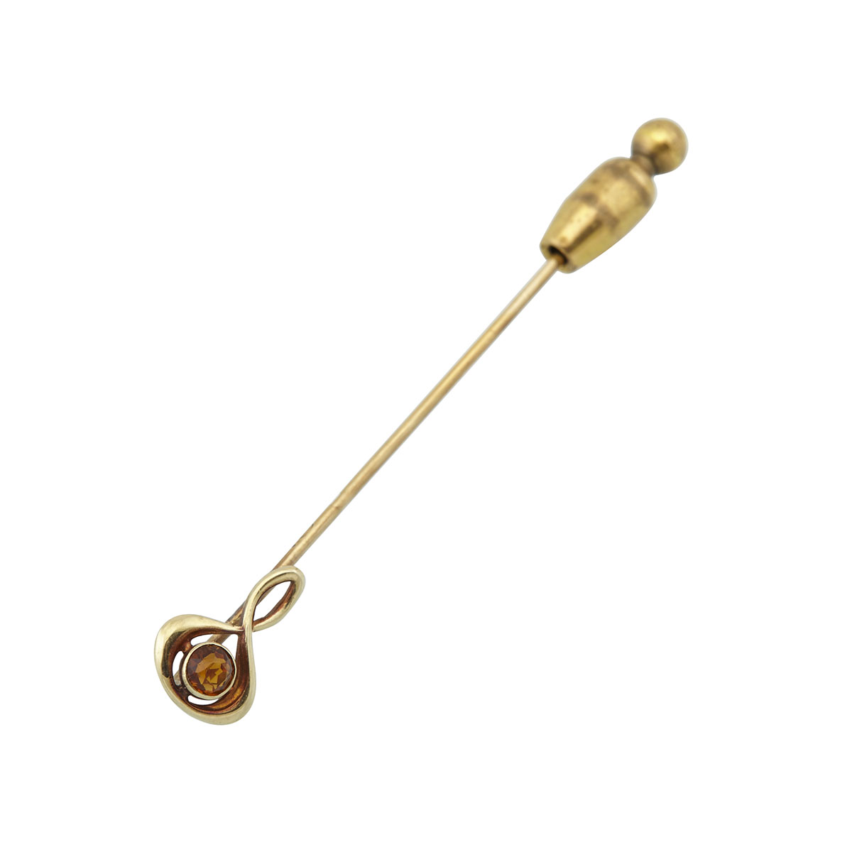 Karl Faberge Russian 14k Yellow Gold Stick Pin