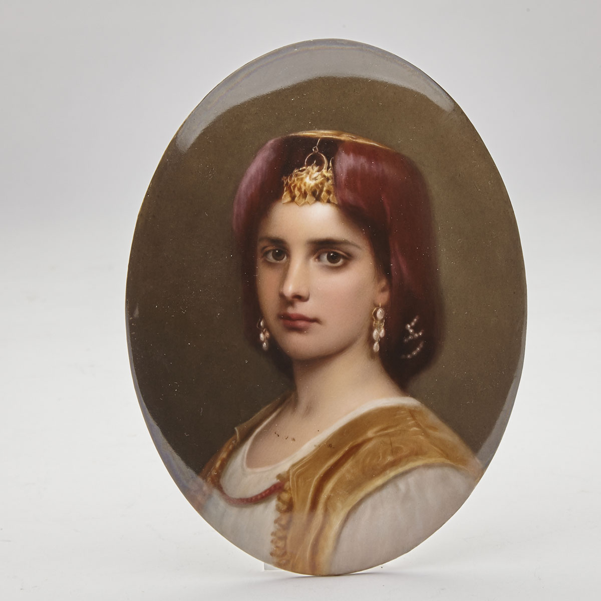 Berlin Oval Portrait Plaque of a Young Woman, late 19th century